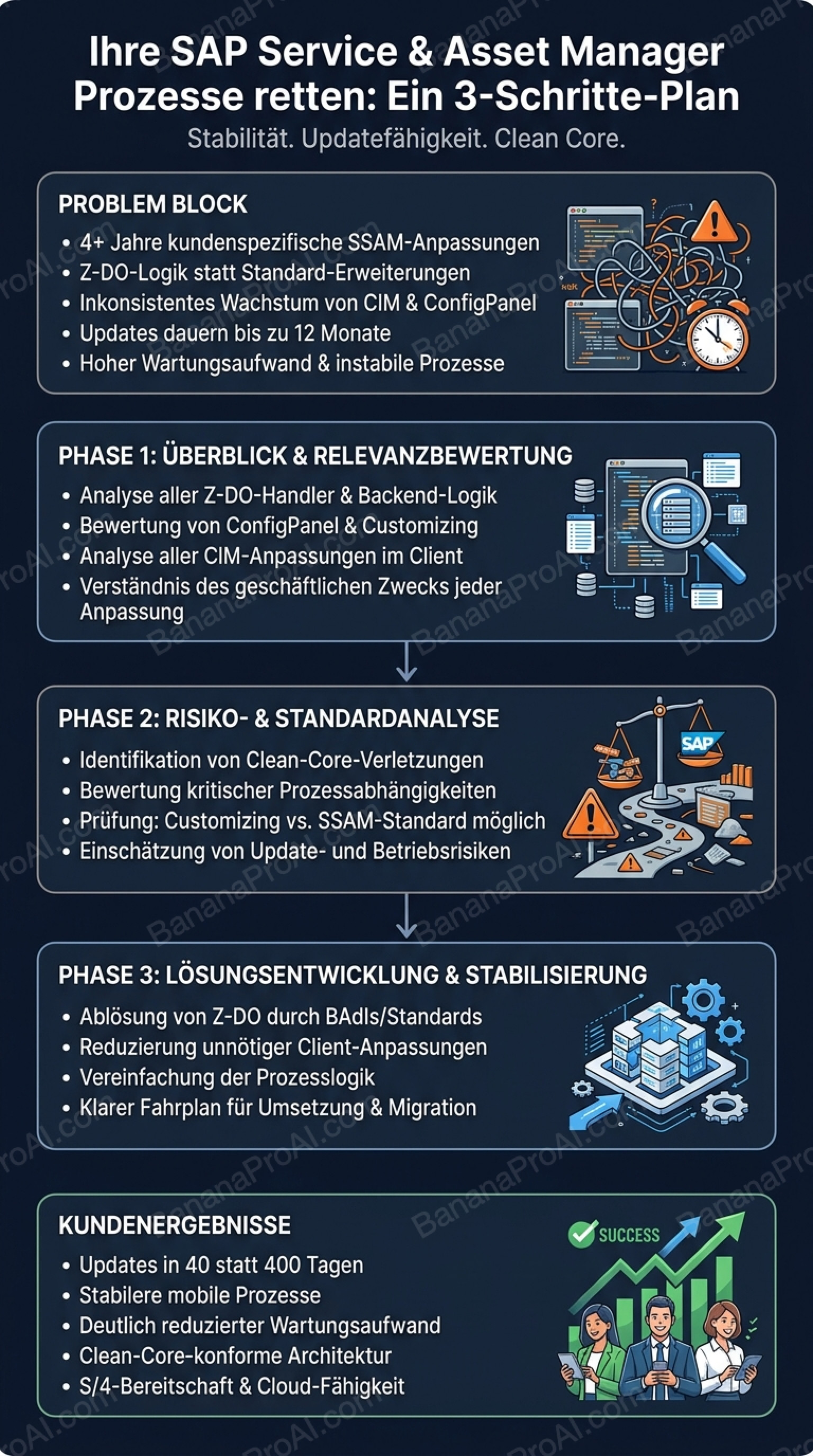 SSAM 3-Stufen-Ansatz: Analyse, Bewertung, Transformation